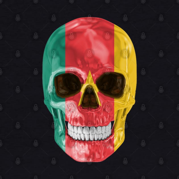 Cameroon Flag Skull - Gift for Cameroonian With Roots From Cameroon by Country Flags